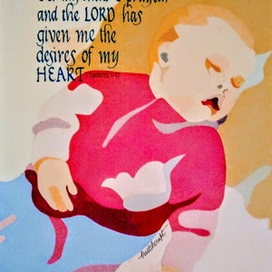 For this Child I Prayed Calligraphy of 1 Samuel 1:27