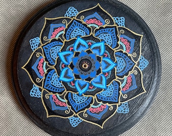 M42 Incense burner stand with blue mandala