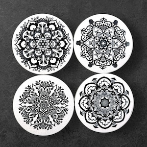 MAG4  2.2” Round mandala magnets- set of 4