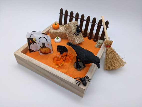 Mini DIY Kit Halloween Zen Garden Desk and Cubicle Accessory Etsy
