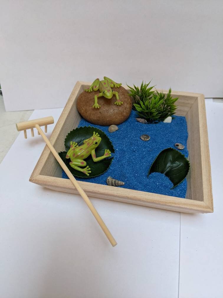 Mini kit de bricolaje rana Zen Garden escritorio y accesorio | Etsy