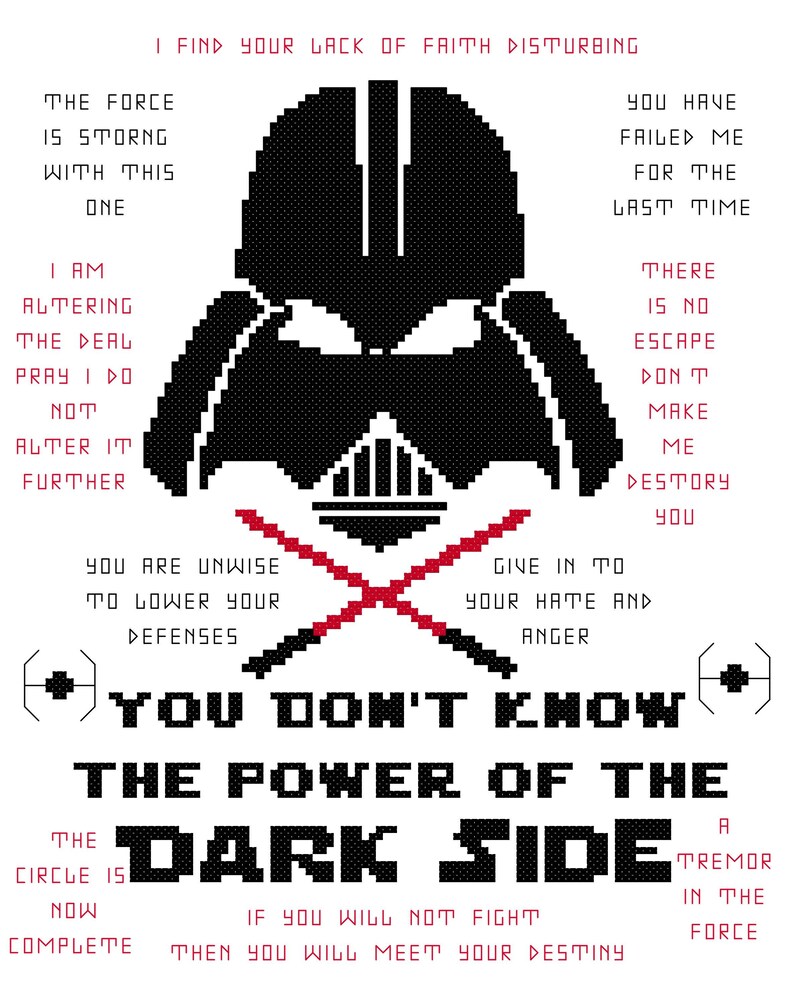 The Dark Side &amp; Light Side Combo Pattern - Etsy