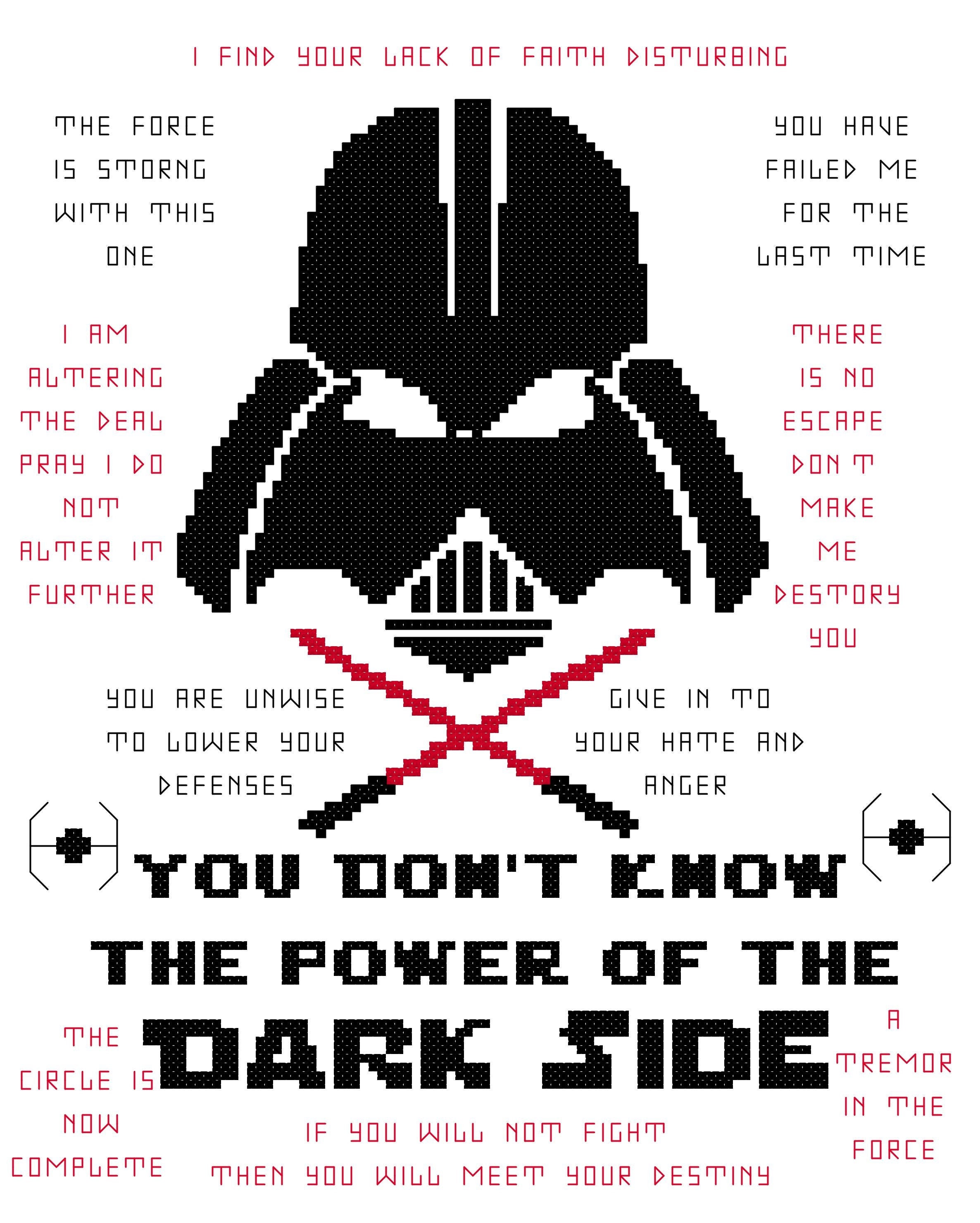 The Dark Side & Light Side Combo Pattern - Etsy