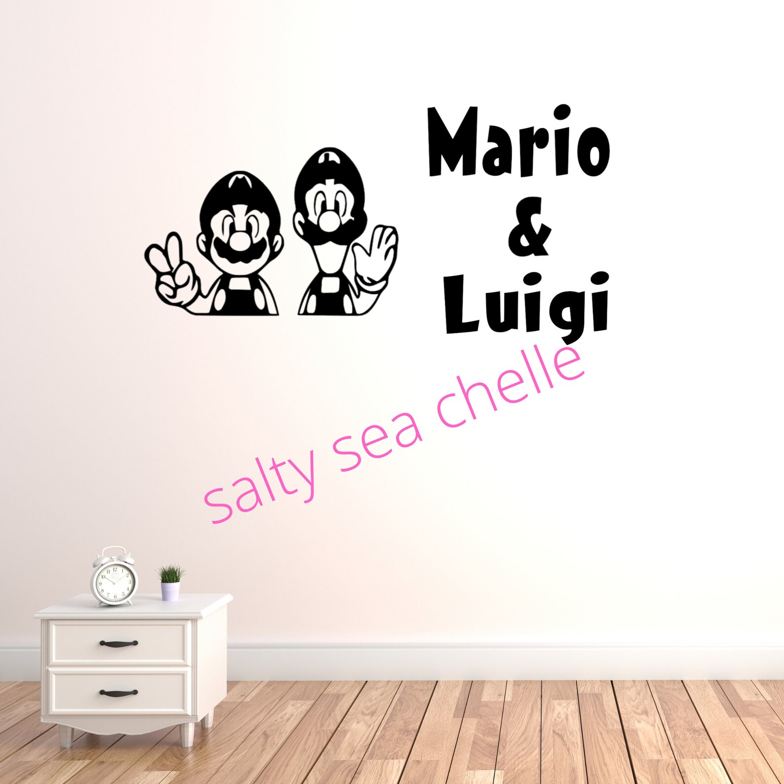 Mario & Luigi Wall Vinyl Decals. Kids room wall decals. Etsy