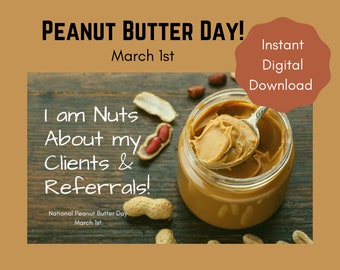 Pop By Tag Peanut Butter Day, Realtor Pop By Tag, Real Estate Pop By Tag, Digital Download, Printable Business Referral