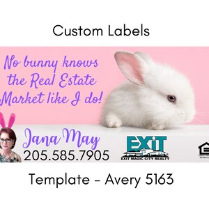 No Bunny Knows Real Estate... Custom Realtor Pop By Tag, Real Estate Pop By Labels, Digital Download, Printable Business Referral