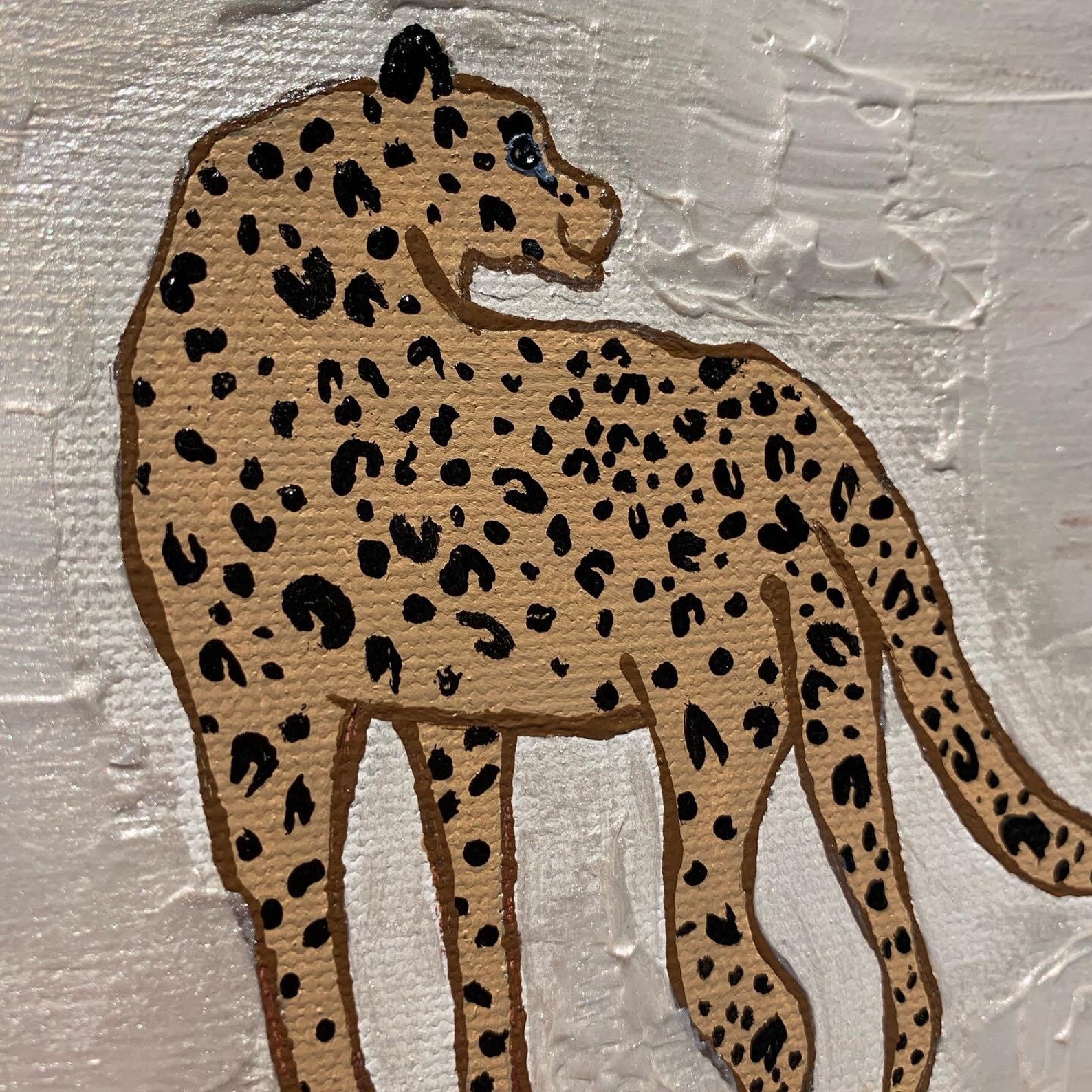 Cheetah Acrylic Painting Etsy