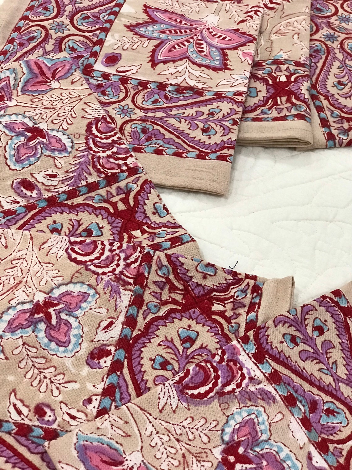 Cotton Dinner Napkins/indian Cotton Napkins/block Print Etsy