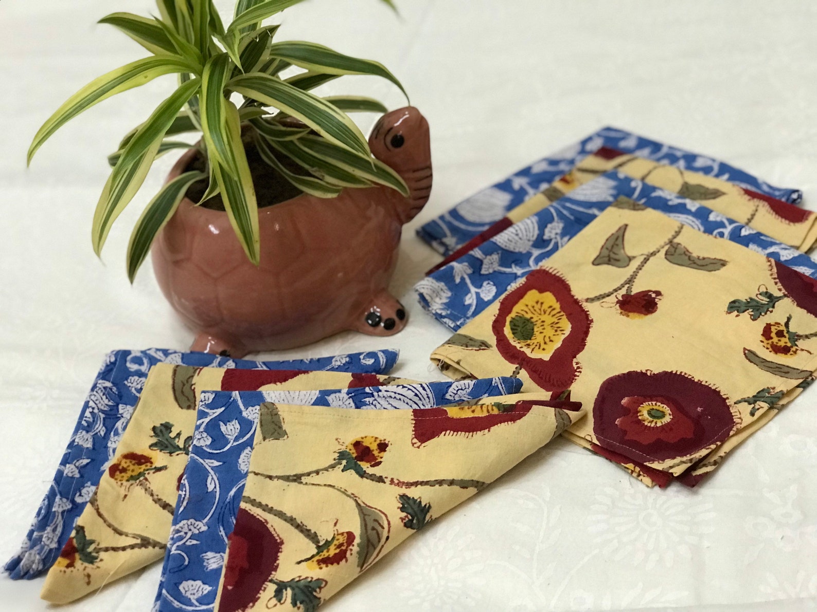 Cotton Dinner Napkins/indian Cotton Napkins/block Print Napkin/cotton