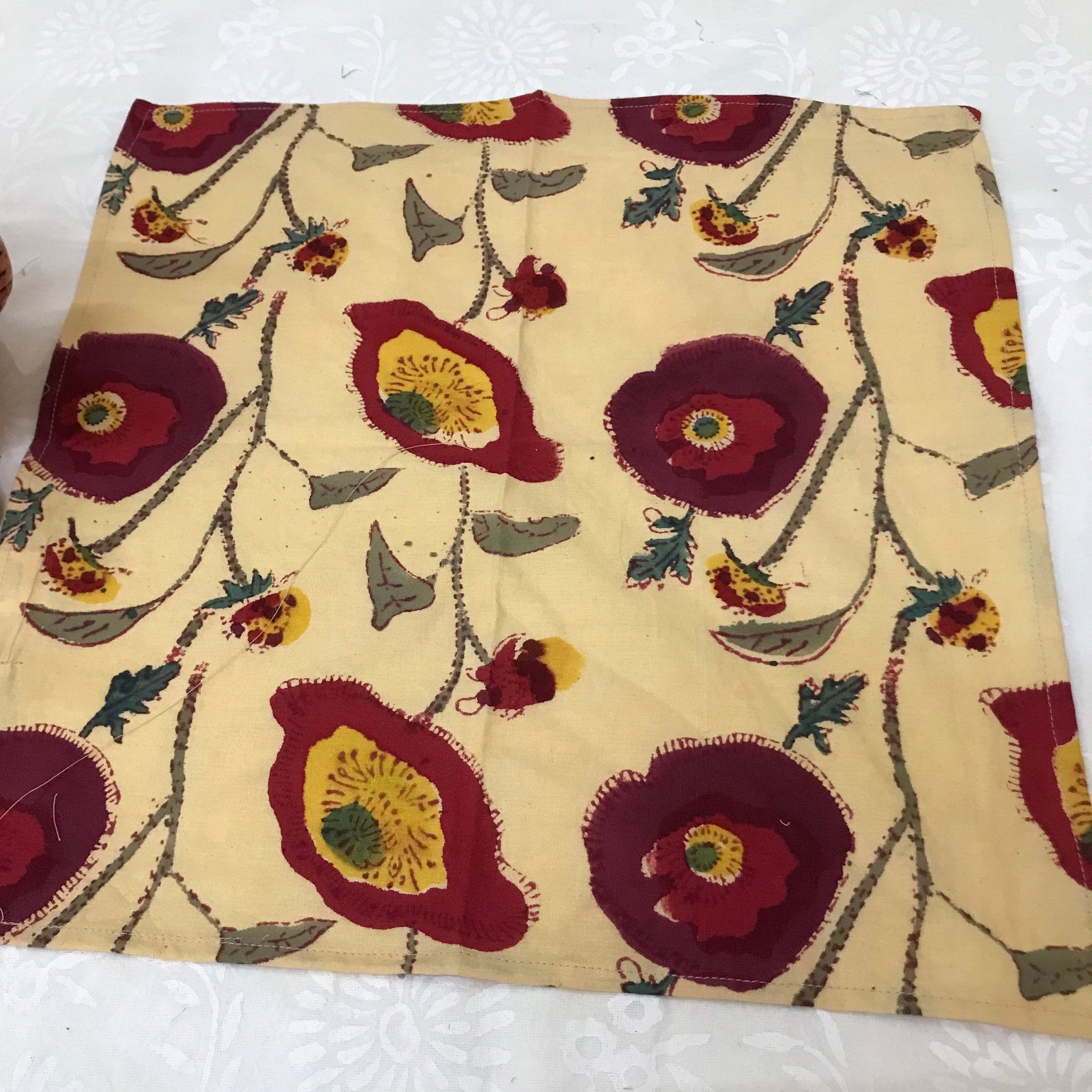 Cotton Dinner Napkins/indian Cotton Napkins/block Print Napkin/cotton