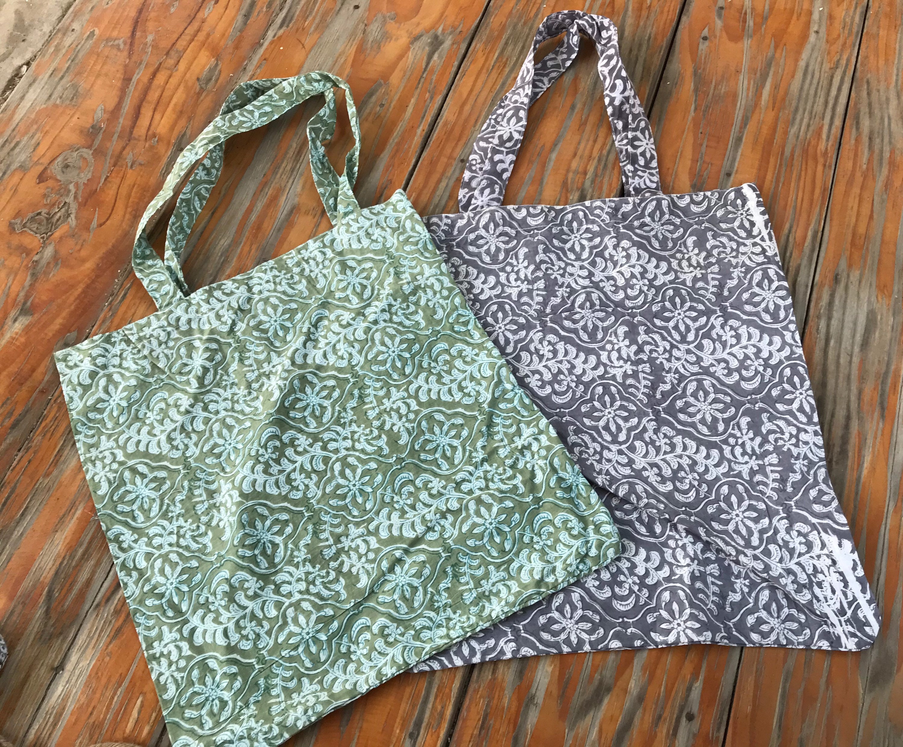 100pcs Cotton Tote Bags/block Print Bag/market Bags