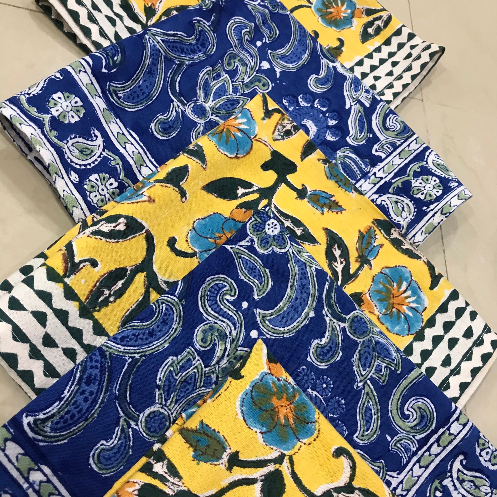 Cotton Dinner Napkins/indian Cotton Napkins/block Print Etsy