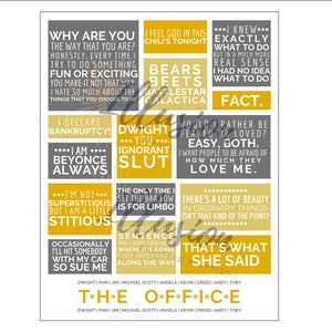 The Office Quotes Wall Art | DIGITAL DOWNLOAD | Digital Art | Poster | Print | Michael Scott | Dwight Schrute