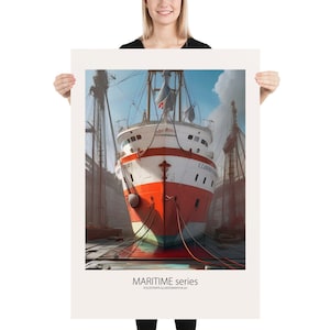 POSTER MARITIME serie parte #3 Stampa digitale Arte Stile naif e primitivo, Viaggio nel mondo della tenerezza e della magia dell'immaginazione