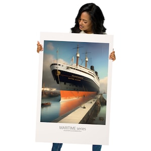 POSTER MARITIME serie parte #2 Stampa digitale Arte Stile naif e primitivo, Viaggio nel mondo della tenerezza e della magia dell'immaginazione