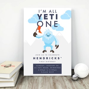 All Yeti One - Personalized birthday Invitation