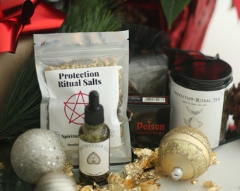 Protection Magick Pack + Protection Spell Jar Kit+ Protection Bath Salts + Protection Oil