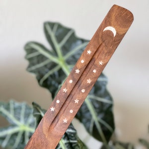 Moon Incense Holder + Wooden Moon Incense Holder + Incense Tray