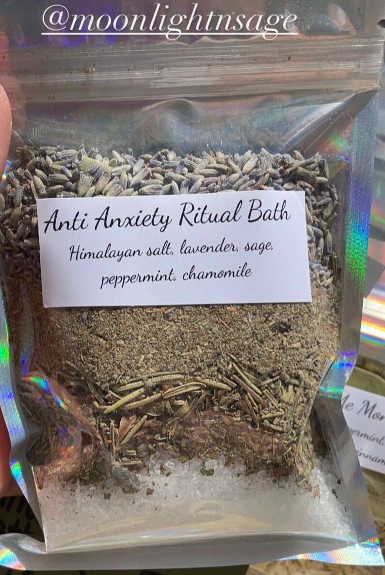 Anti Anxiety Ritual Bath Salts Ritual Salts Bath Salts Etsy