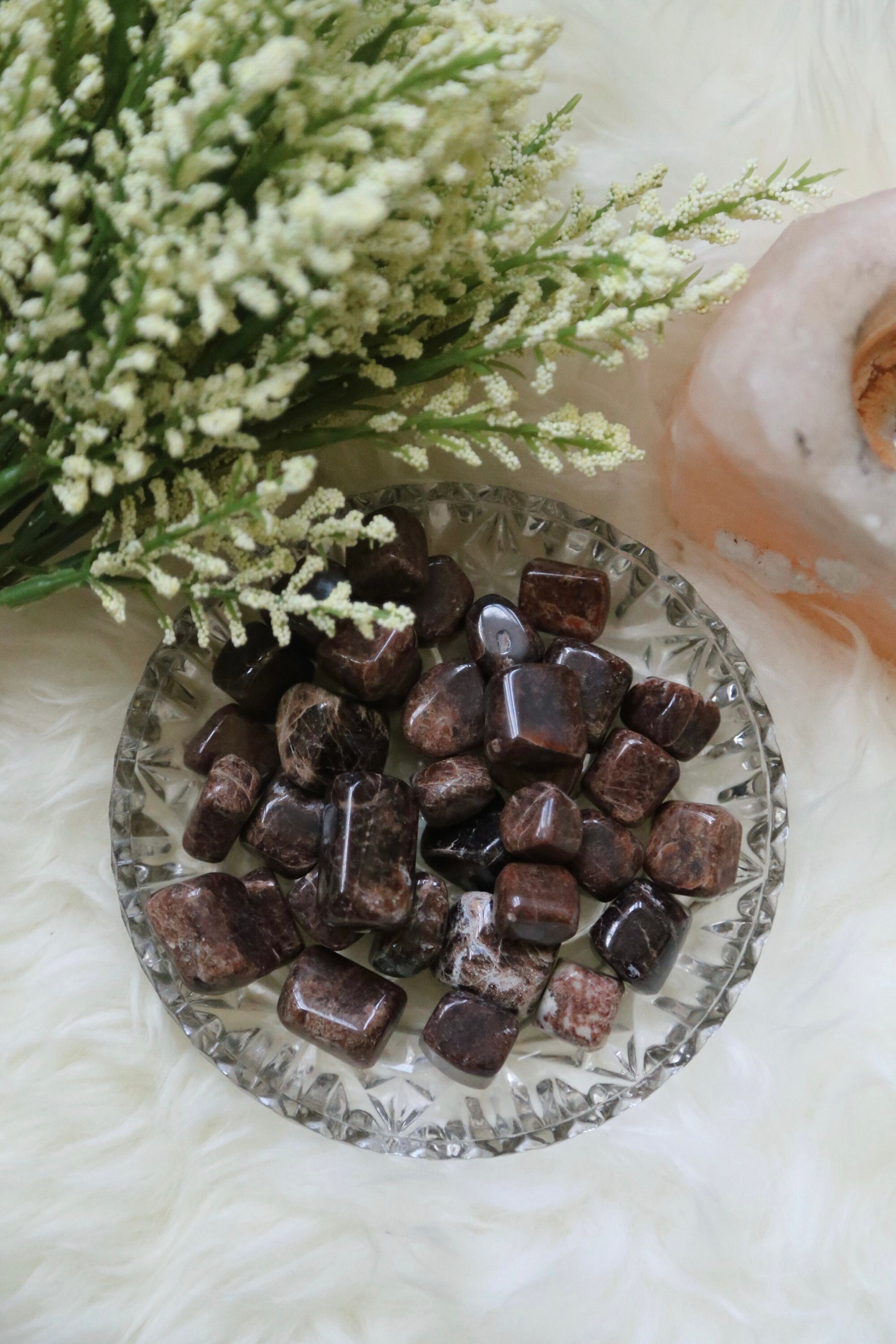 Garnet Tumbled Crystal + Garnet Tumbled Stone