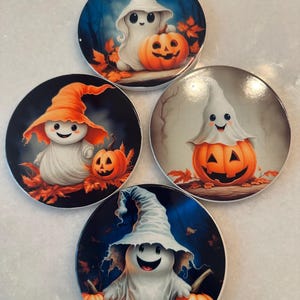 Sweet Ghost Ceramic Coasters- Set of 4