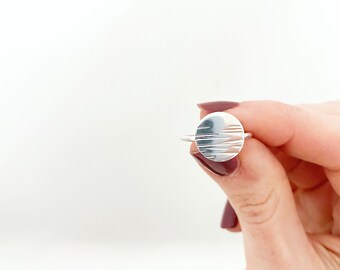 Sterling Silver Aligned Ring sz 8.5