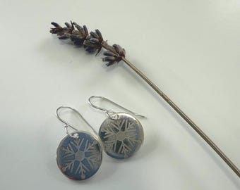 Sterling Silver Snowflake Earrings