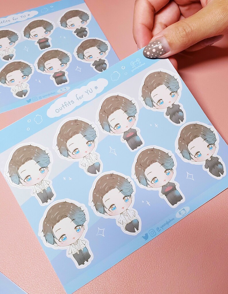 Yu Car Sticker Outfits for YU Sticker Sheet - Etsy