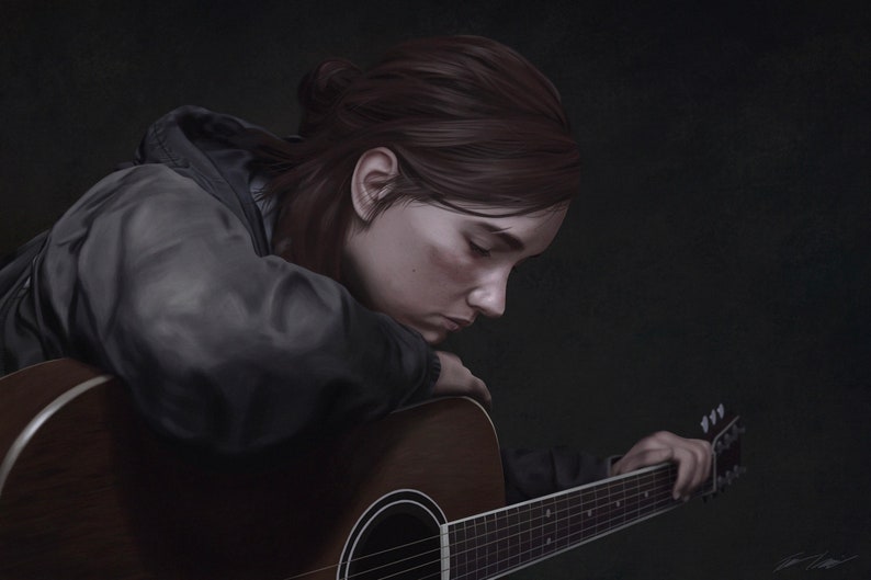 The Last of Us Part II Ellie guitar Giclee print | Etsy