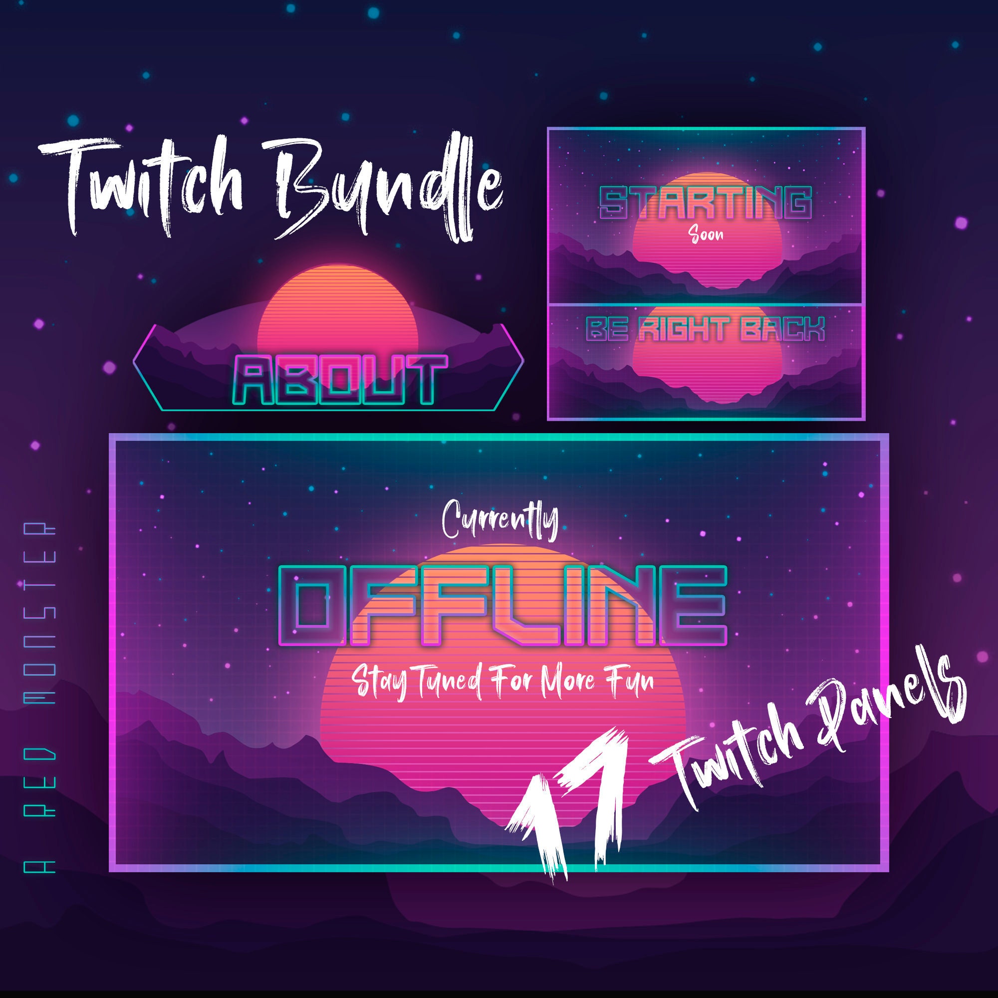 Arcade Twitch Bundle Offline Screen Be right Back Screen Etsy