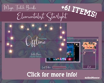 Elementalist Starlight Twitch MEGA BUNDLE! All you need to set up your stream +61 Items