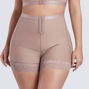 Sexy Lace Waist Tummy Control Women Body Thong Shapewear Zipper