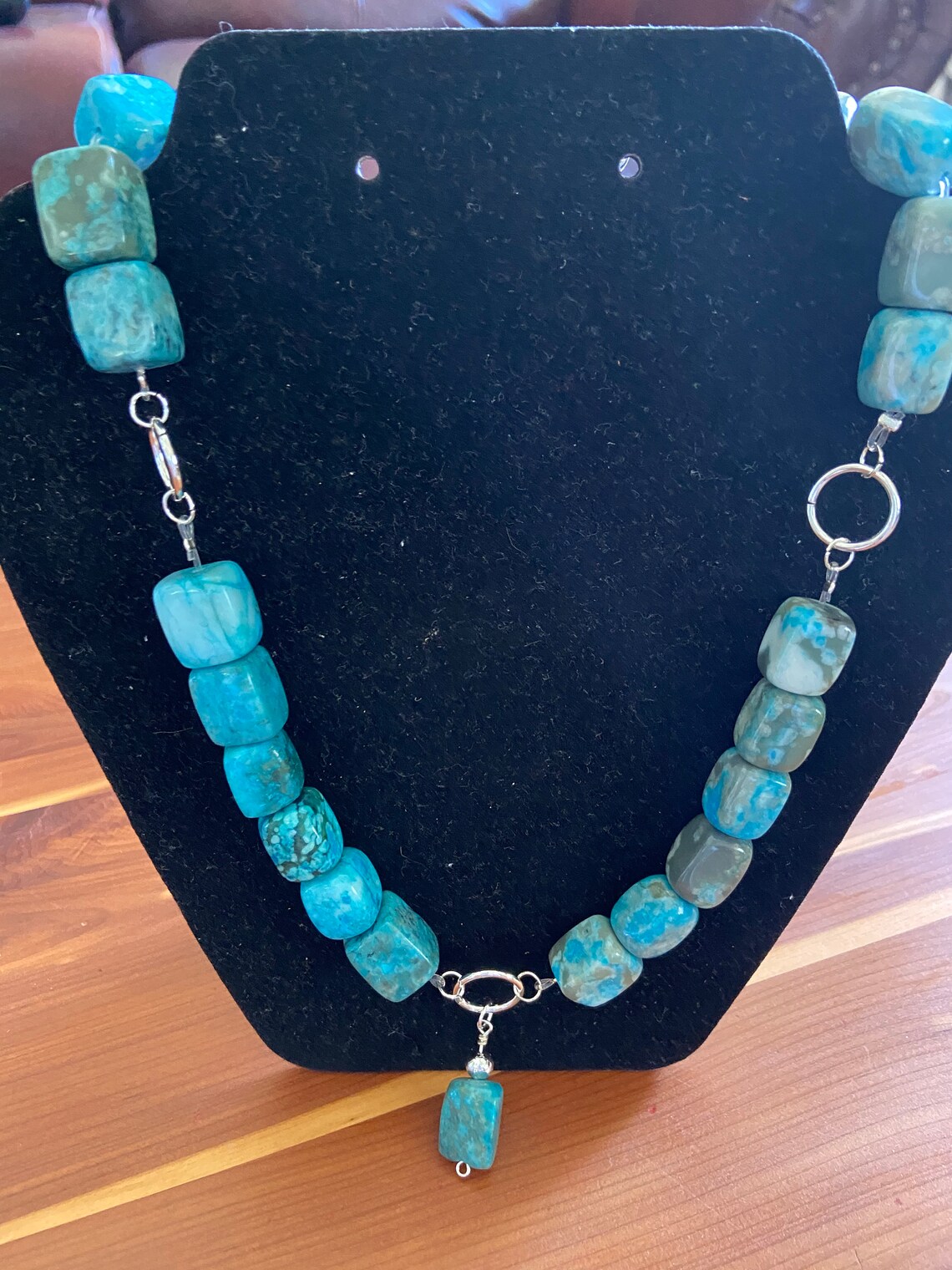 Jasper Bead Necklace Etsy