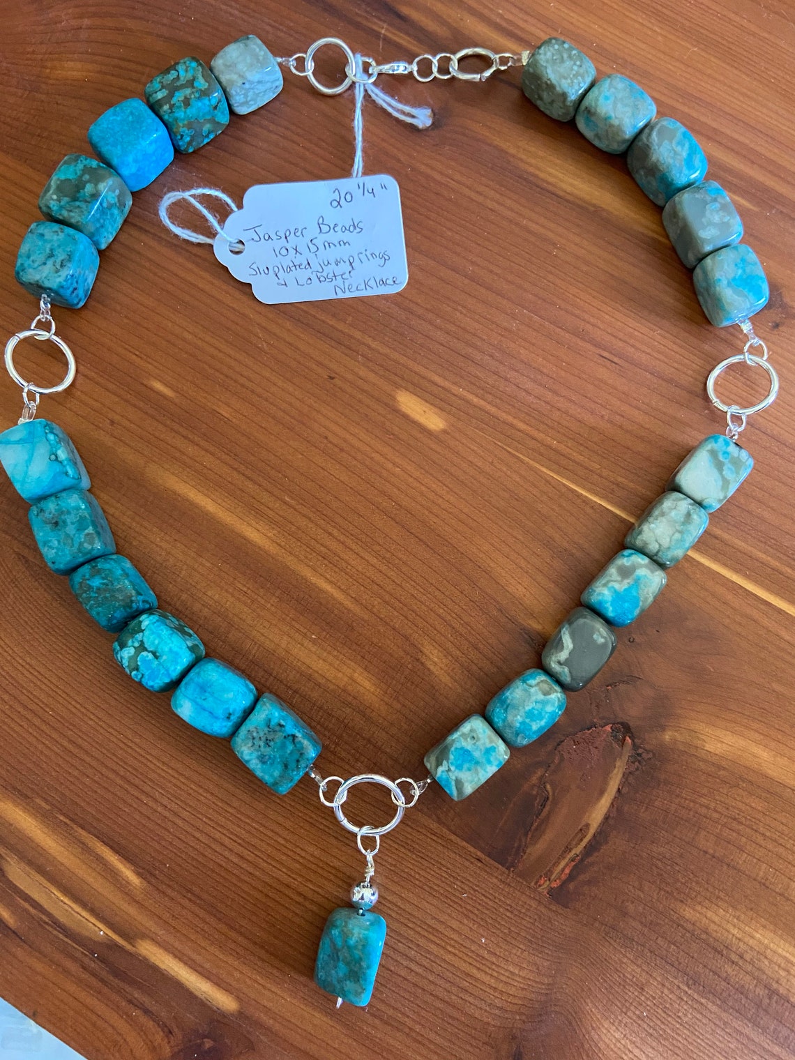 Jasper Bead Necklace Etsy