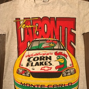 Boucle De Ceinture Vintage Terry Labonte NASCAR - Émail Noir, étain, Années 90, Homme