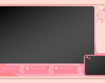 Twitch Streaming Overlay - Valentine's Day (Face Cam Ver.)