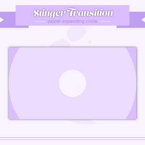 Stinger Transition Pastel Purple Circular Minimalistic image 1