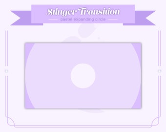 Stinger Transition - Pastel Purple Circular Minimalistic