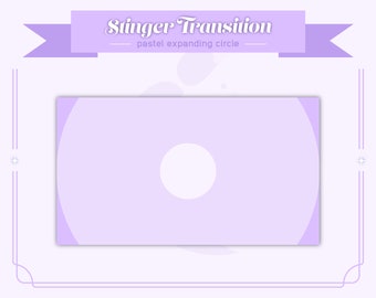 Stinger Transition - Pastel Purple Circular Minimalistic