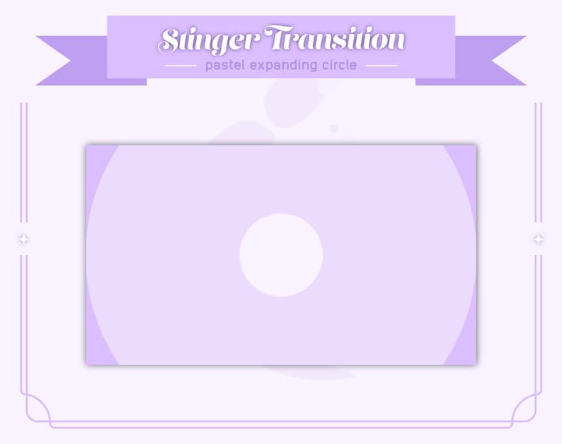 Stinger Transition Pastel Purple Circular Minimalistic image 1