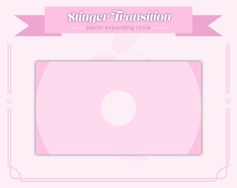 Stinger Transition - Pastel Pink Circular Minimalistic