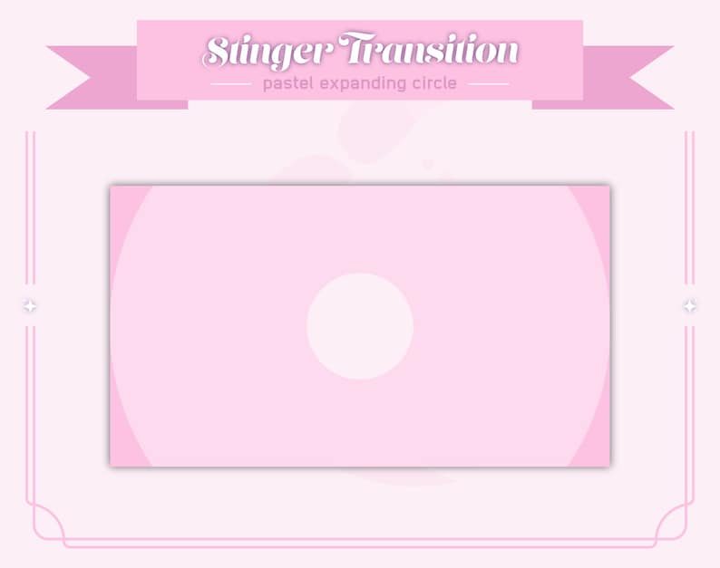 Stinger Transition Pastel Pink Circular Minimalistic image 1