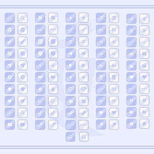 Elgato Stream Deck Icons Periwinkle Blue Minimalistic Pastel Swirl 182 Count image 2