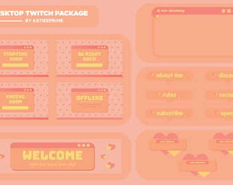 Twitch Stream Animated Package - Peachy Desktop