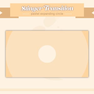 Stinger Transition - Pastel Orange Circular Minimalistic
