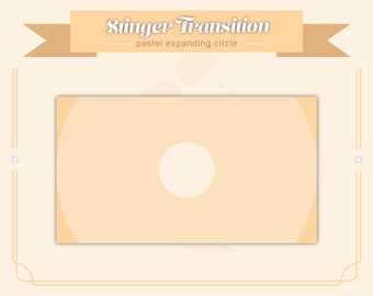 Stinger Transition - Pastel Orange Circular Minimalistic