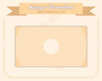 Stinger Transition - Pastel Orange Circular Minimalistic