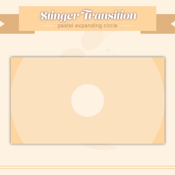 Stinger Transition - Pastel Orange Circular Minimalistic