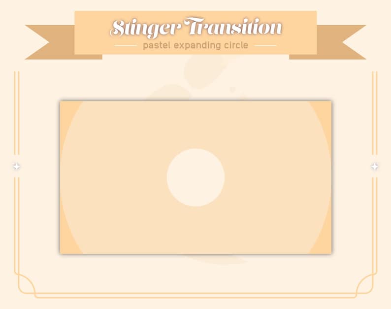 Stinger Transition Pastel Orange Circular Minimalistic image 1