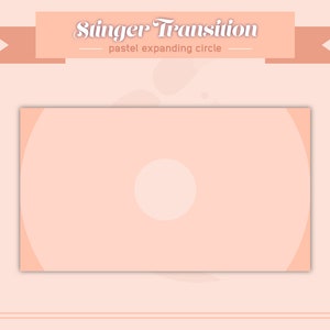 Stinger Transition Pastel Red Circular Minimalistic image 1
